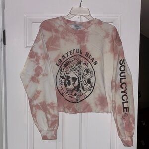 Grateful Dead SoulCycle Tie-Dye Cropped Sweatshirt